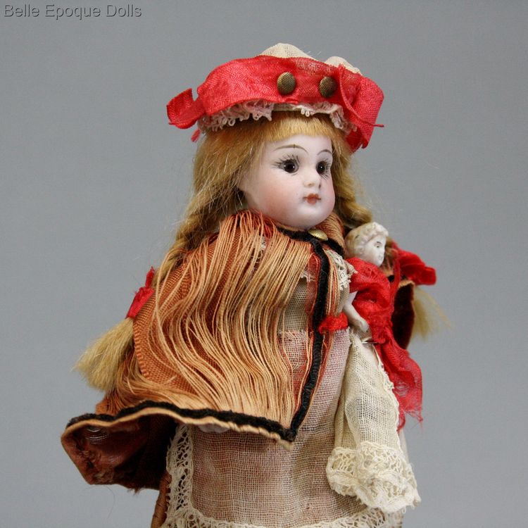 Antique Dollhouse governess nursemaid , French antique tiny nanny