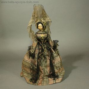 Extraordinary Early Doll known as Milliners Model Doll with spectacular Headgear