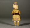 Antique French tiny mignonette , all bisque miniature antique doll , Antique  Lilliputian soldier scottish Doll 