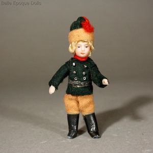 Antique All-Bisque Lilliputian Doll - The Tiny General