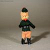 Antique French tiny mignonette militaria , all bisque miniature antique doll , franzoesische puppenstubenpuppe 