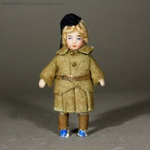 Antique All-Bisque Lilliputian Doll - The Scottish Boy