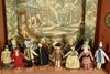 Antique dolls house wooden doll , Antique Dollhouse miniature theater doll , Puppenstuben theater puppen 