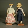 Antique Dollhouse miniature theater dolls , Antique dolls house wooden dolls , Puppenstuben theater puppen 