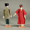 Antique Dollhouse miniature theater dolls , Antique dolls house wooden dolls judge , Puppenstuben theater puppen  