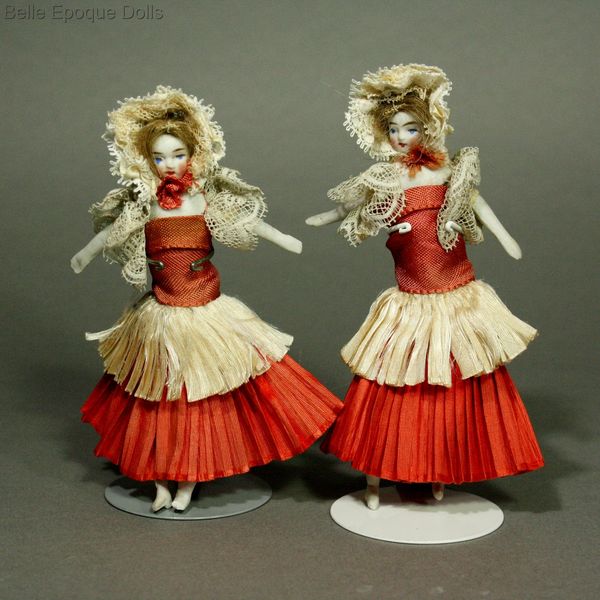 Antique dolls house dancer , Puppenstuben puppen