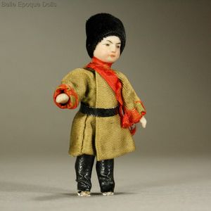 Puppenstuben puppen orientalische , Antique Dollhouse all bisque doll miniature ,  