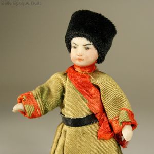 Antique dolls house asian boy russian , Antique Dollhouse all bisque doll miniature , Puppenstuben puppen orientalische 