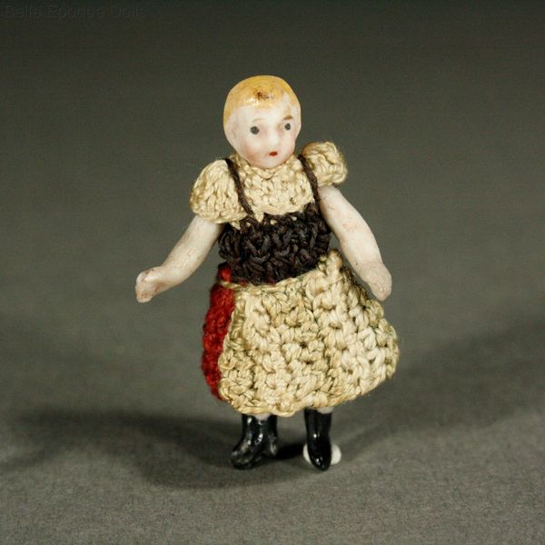 Puppenstuben puppen carl horn , Antique Dollhouse miniature all bisque doll , Puppenstuben puppen carl horn