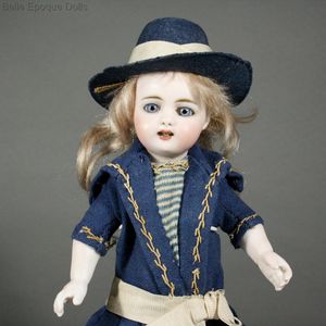 German All-Bisque Miniature Doll by Simon  Halbig in Exceptional Size