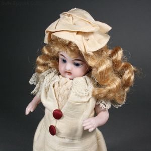 Antique bisque dolls simon halbig , Antique all bisque Doll miniature , Puppenstuben ganzbiskuit puppen 