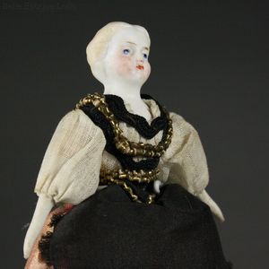 Puppenstuben puppen dame , Antique Dollhouse miniature lady ,  