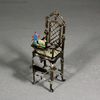 Antique Dollhouse miniature high child chair ,  , Puppenstuben zubehor 