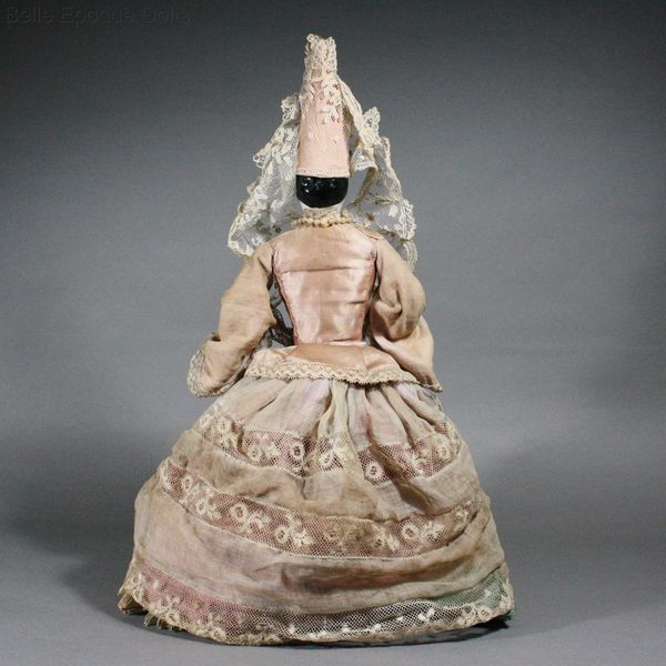 Antique french fortune teller doll , Glazed China Shoulder Head Fortune Teller Doll 