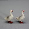 Antique Dollhouse miniature goose , Antique all bisque doll geese , Puppenstuben puppen ganzbiskuit 