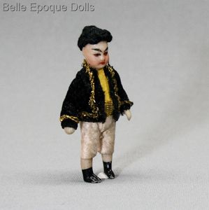 Antique all bisque asian dolls  , Antique Dollhouse all bisque miniature asian dolls , Puppenstuben zubehor 