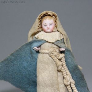 Antique All-bisque Doll dressed as Nun