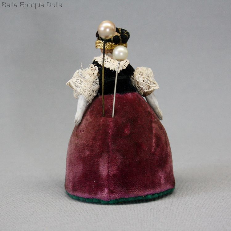 Antique dolls house doll pin cushion  , Puppenstuben zubehor