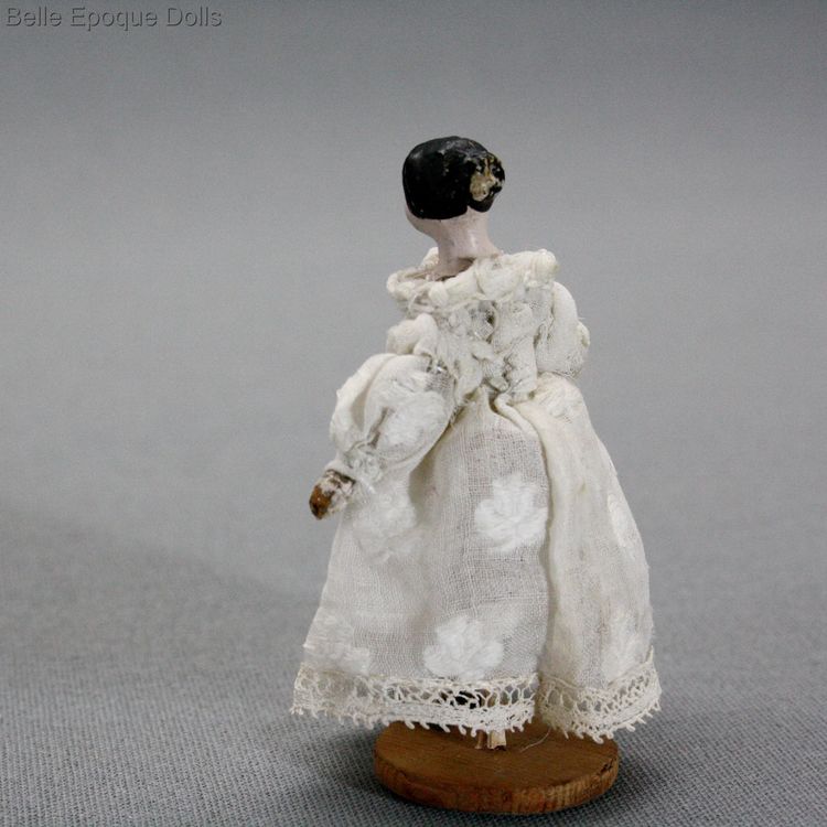 Antique Dollhouse miniature grodnertal , Antique dolls house early wooden doll 