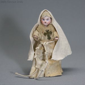 Antique All-bisque Doll dressed as Nun - The Novice