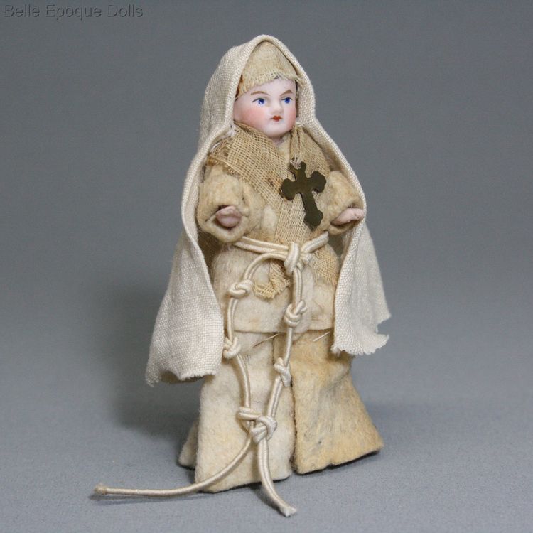 Antique Dollhouse doll nun , Puppenstuben zubehor