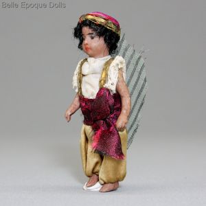 Antique dolls house all bisque doll  , Antique Dollhouse miniature fairy tales arabian nights , Antique dolls house doll lilliputian 