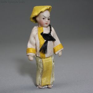 Antique dolls house doll asian   , franzoesische puppenstubenpuppe , Antique dolls house doll asian   