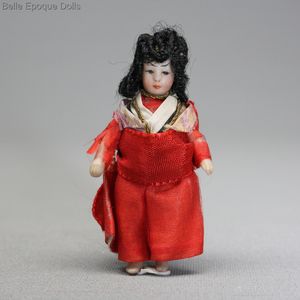 Puppenstuben puppen , Antique dolls house japanese doll , Antique Dollhouse asian doll 