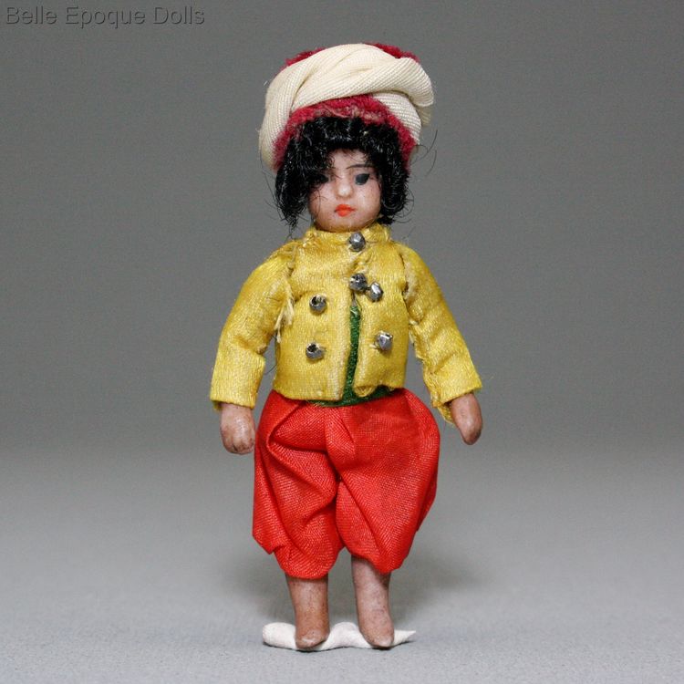 Antique Dollhouse miniature lilliputian doll , Puppenstuben zubehor