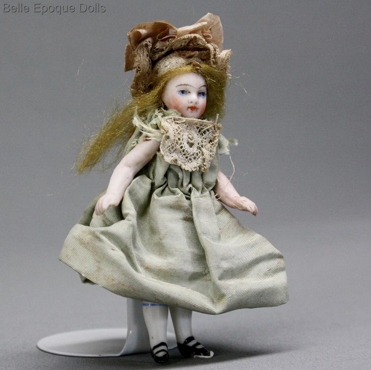  Puppenstuben ganzbiskuit puppe mignonette  , Antique Dollhouse miniature all bisque doll ,  Puppenstuben ganzbiskuit puppe mignonette 