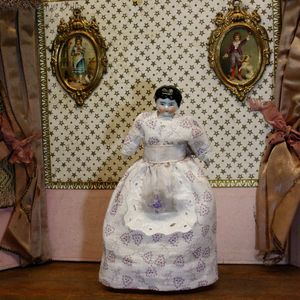 Buy German MINIATURE Articulated Bisque Dollhouse Parian Doll Online in  India 