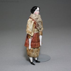 Puppenstuben porzellan puppen , Antique Dollhouse miniature doll china head ,  