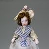Antique dolls house French doll , franzoesische puppenstubenpuppe , Antique Dollhouse miniature all bisque doll 