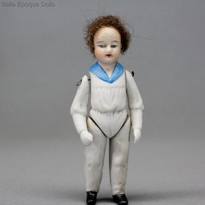 All-Bisque Child with modeled Bisque Sailor Costume
