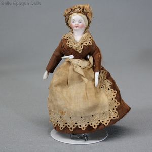 early dollhouse doll governess , antique dollhouse maid , Puppenstuben puppen 