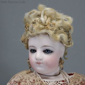 Antique Bisque Doll Original Costume, 8 3/4 IN, Antique German Bisque Doll