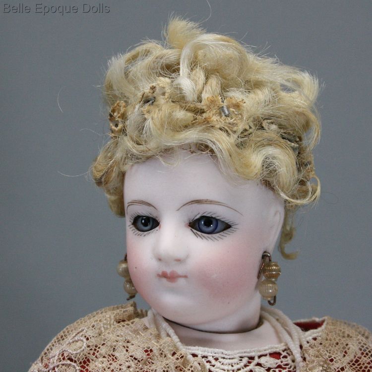 SOLD Antique DEP Size 7 Antique French Bisque Doll, 17.5 IN