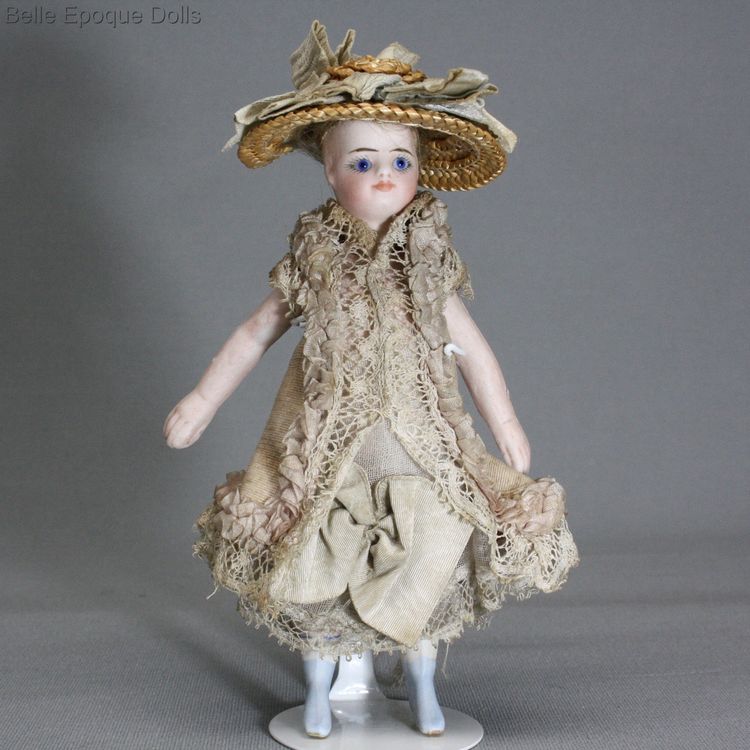 French mignonette francois gaultier , Antique all-bisque french  doll mignonette , Puppenstuben ganzbiskuit porzellan