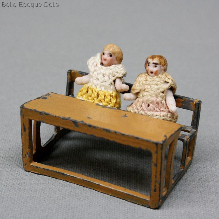 Puppenstuben puppen carl horn , Antique Dollhouse miniature all bisque doll , Puppenstuben puppen carl horn