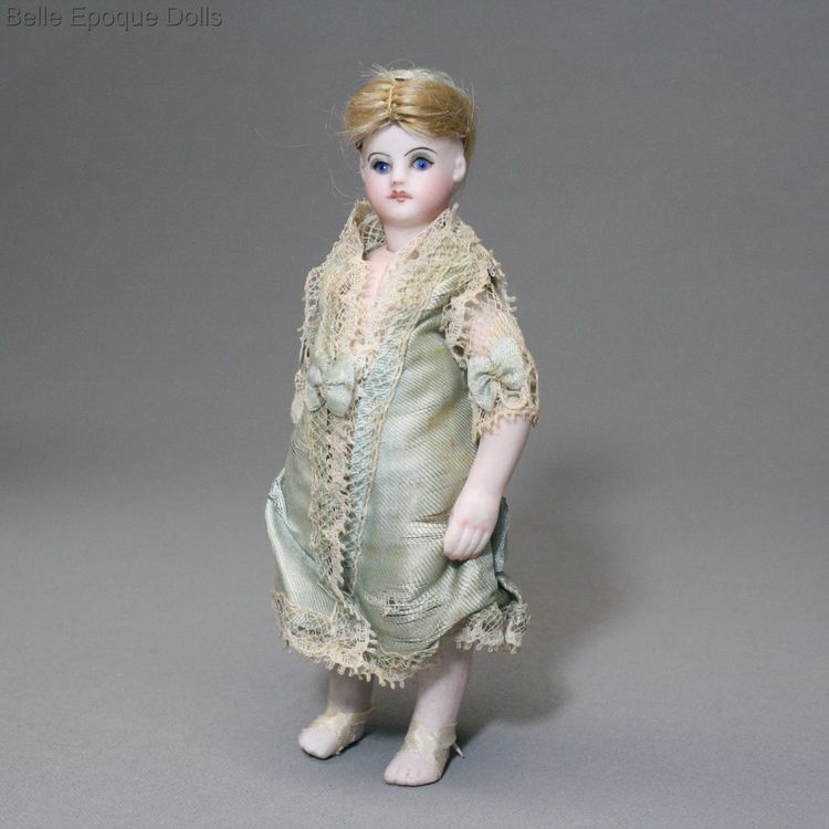 sustrac schmitt antique doll , French bisque mignonette with jointed elbows