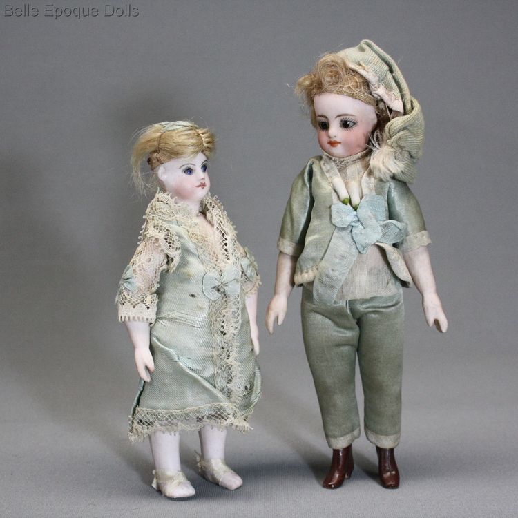 sustrac schmitt antique doll , French bisque mignonette with jointed elbows